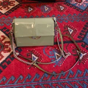 ZARA PURSE CHAINS GREEN CROSS BODY